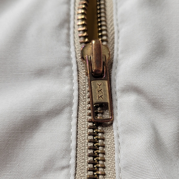 London Fog Jacket Men Size 40 R Beige Quilted Lining Pockets Zip Front Vintage - Picture 4 of 8